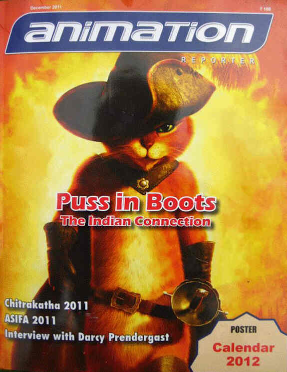ANIMATION REPORTER magazine side cover December 2011