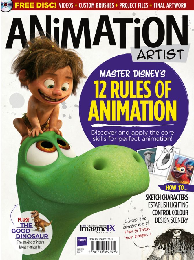 ANIMATION ARTIST magazine side cover Issue 1  2016
