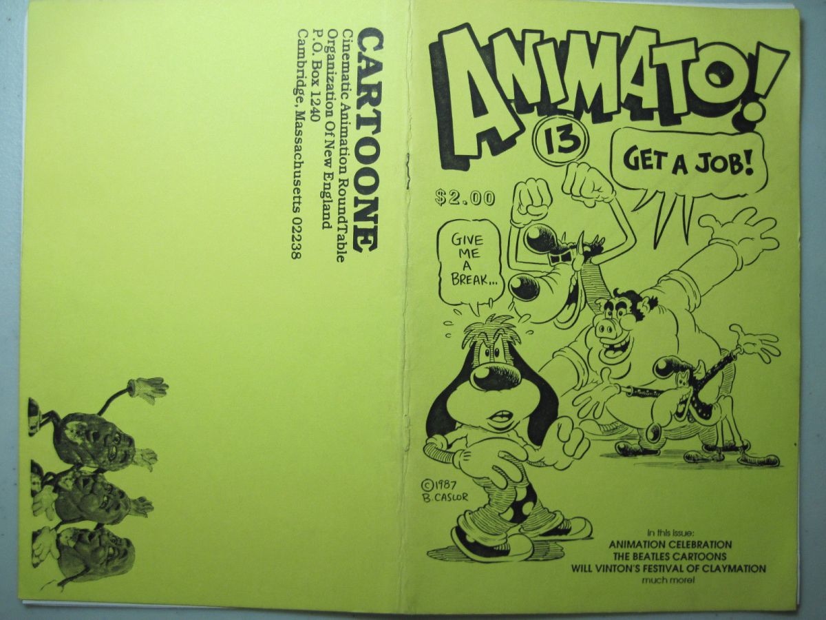 ANIMATO magazine side cover Issue 13 Spring 1987