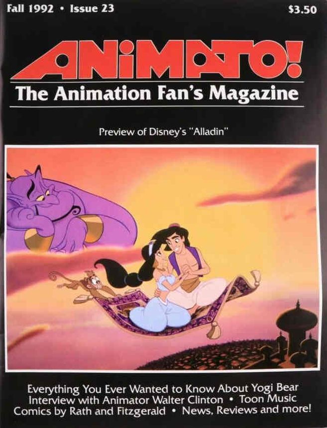 ANIMATO magazine side cover Issue 23 Fall 1992