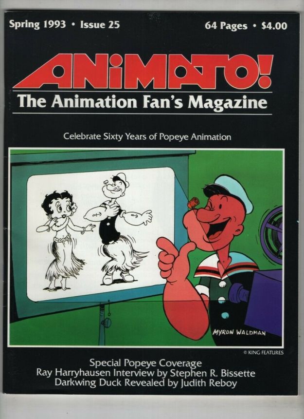 ANIMATO magazine side cover Issue 25 Spring 1993