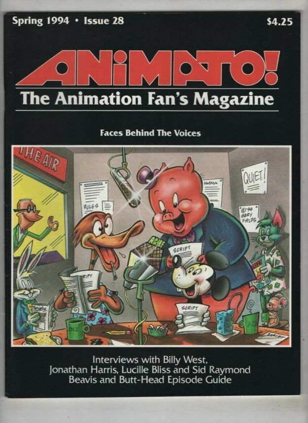 ANIMATO magazine side cover Issue 28 Spring 1994