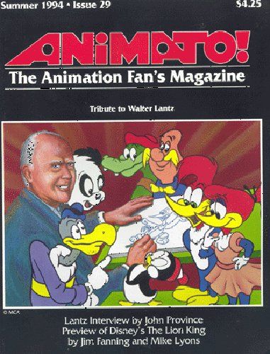 ANIMATO magazine side cover Issue 29 Summer 1994