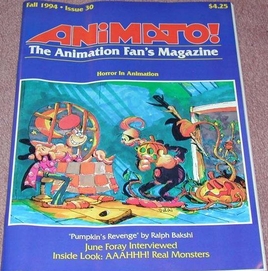 ANIMATO magazine side cover Issue 30 Fall 1994