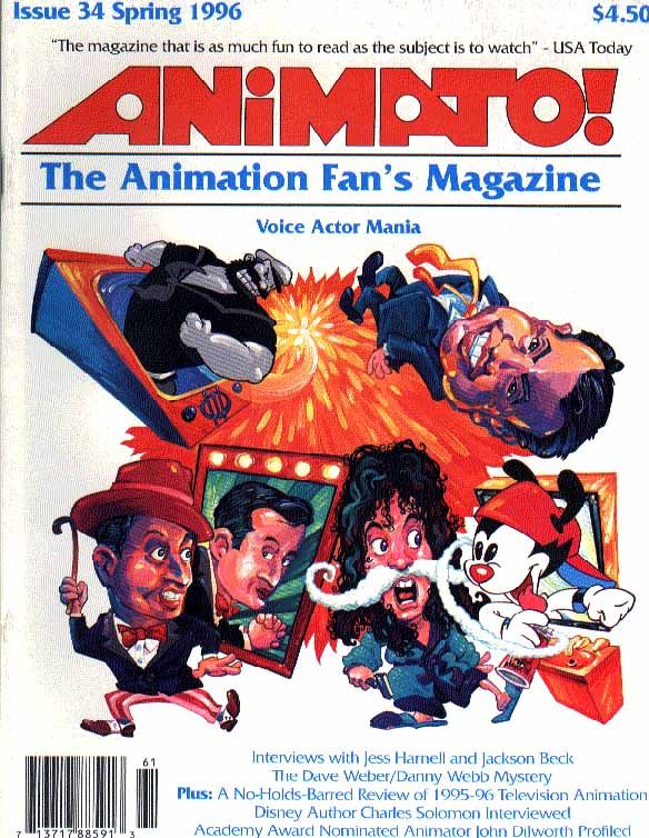 ANIMATO magazine side cover Issue 34 Spring 1996