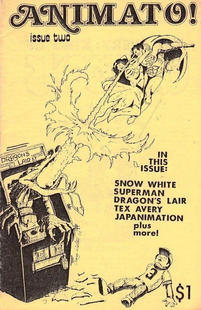 ANIMATO magazine side cover Issue 2 Fall 1983