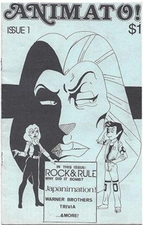 ANIMATO magazine side cover Issue 1 Summer 1983