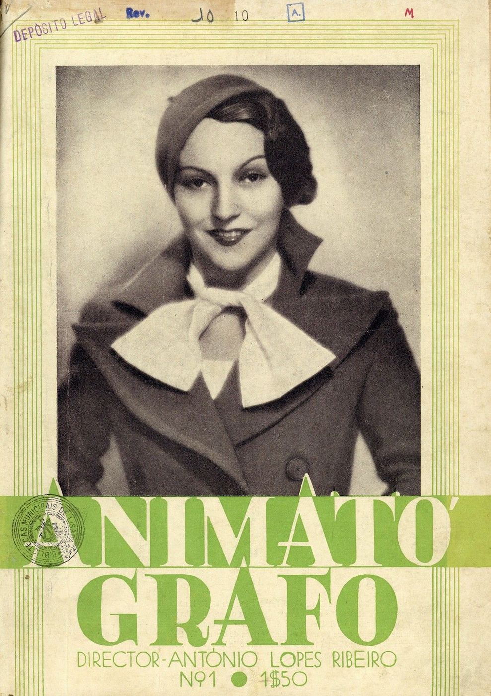 ANIMATOGRAFO magazine side cover Issue 1 1 April 1933