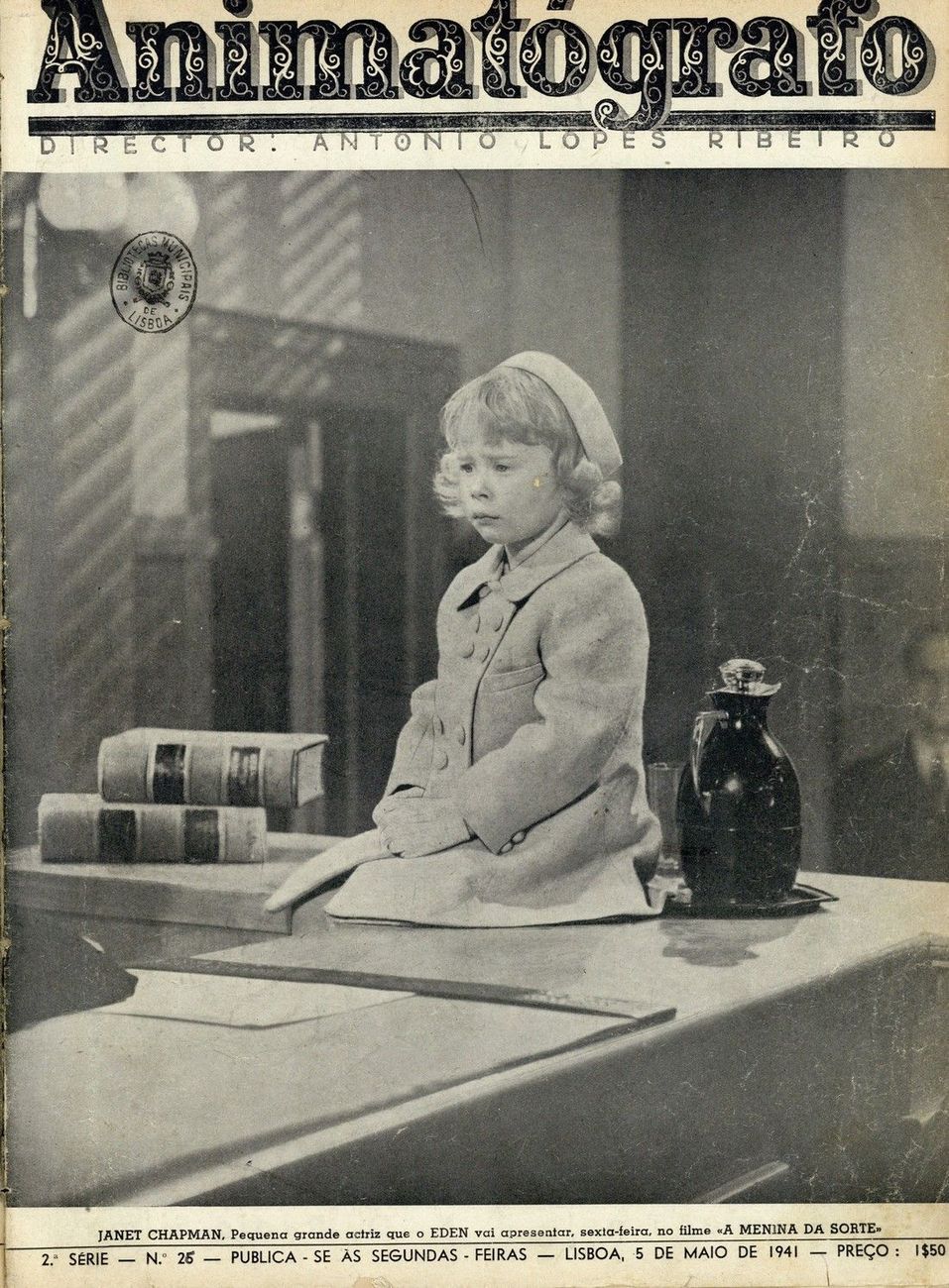 ANIMATOGRAFO magazine side cover Issue 26 5 May 1941