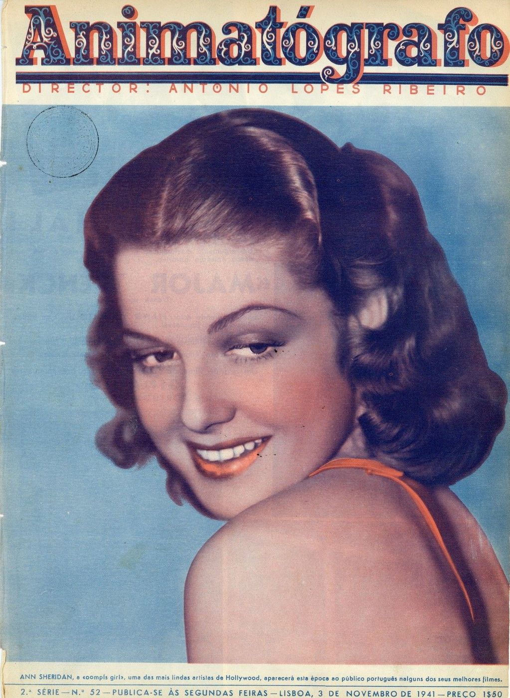 ANIMATOGRAFO magazine side cover Issue 52 3 November 1941