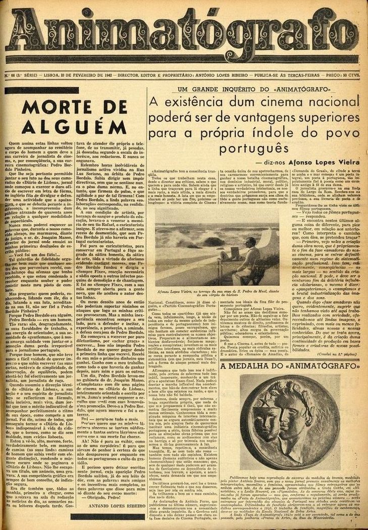 ANIMATOGRAFO magazine side cover Issue 66 10 February 1942