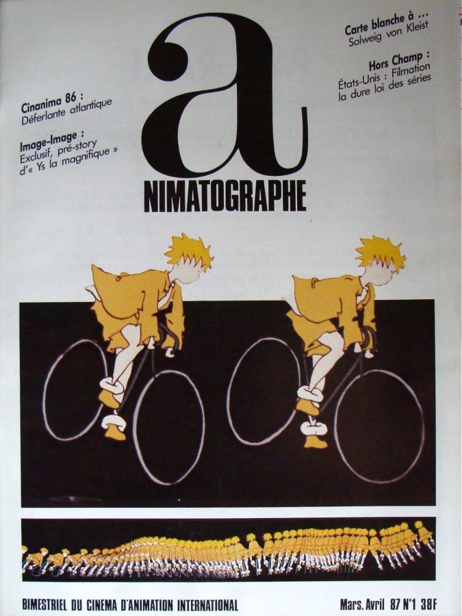 ANIMATOGRAPHE magazine side cover Issue 1 March-April 1987