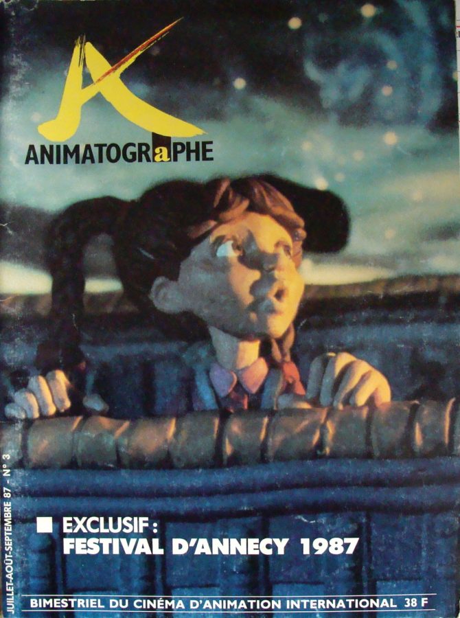 ANIMATOGRAPHE magazine side cover Issue 3 July-September 1987