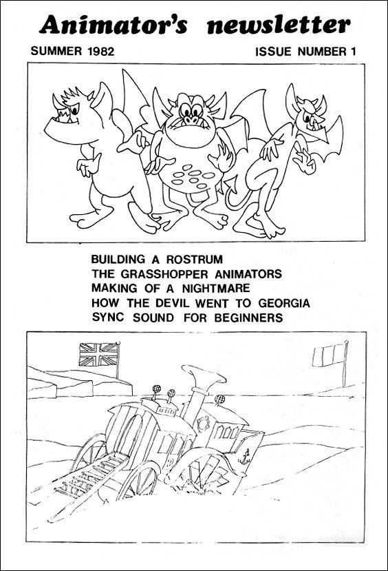 ANIMATOR magazine side cover Issue 1 Summer 1982