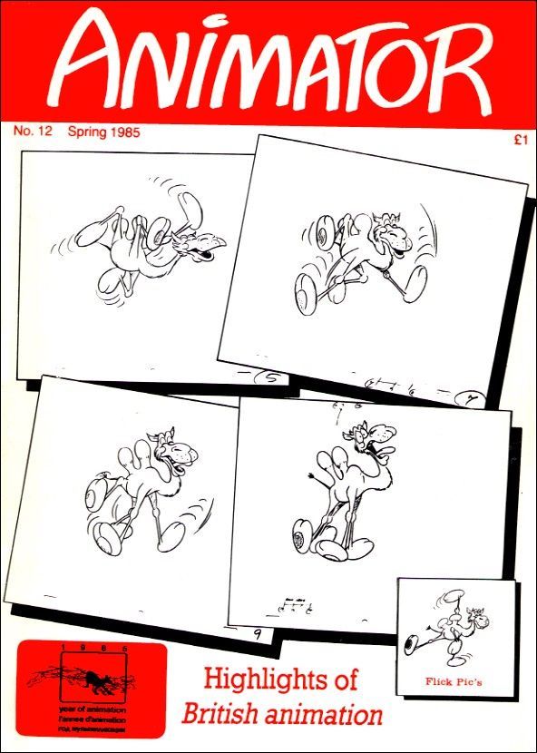 ANIMATOR magazine side cover Issue 12 Spring 1985