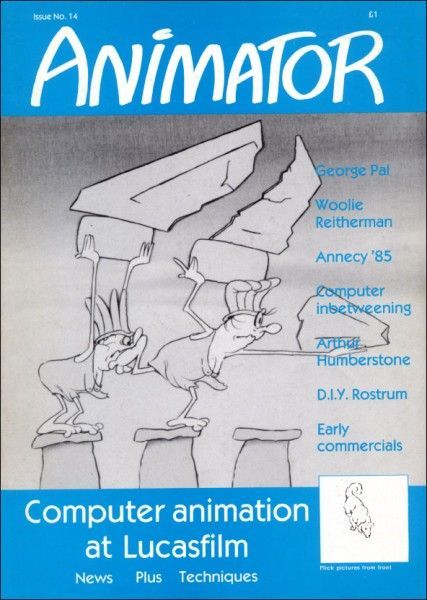ANIMATOR magazine side cover Issue 14 Winter 1985