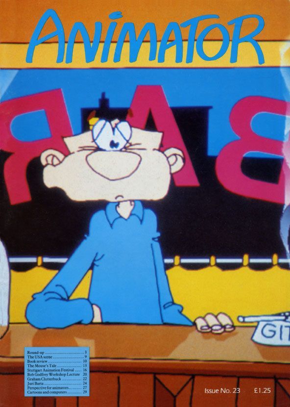 ANIMATOR magazine side cover Issue 23 Summer 1988