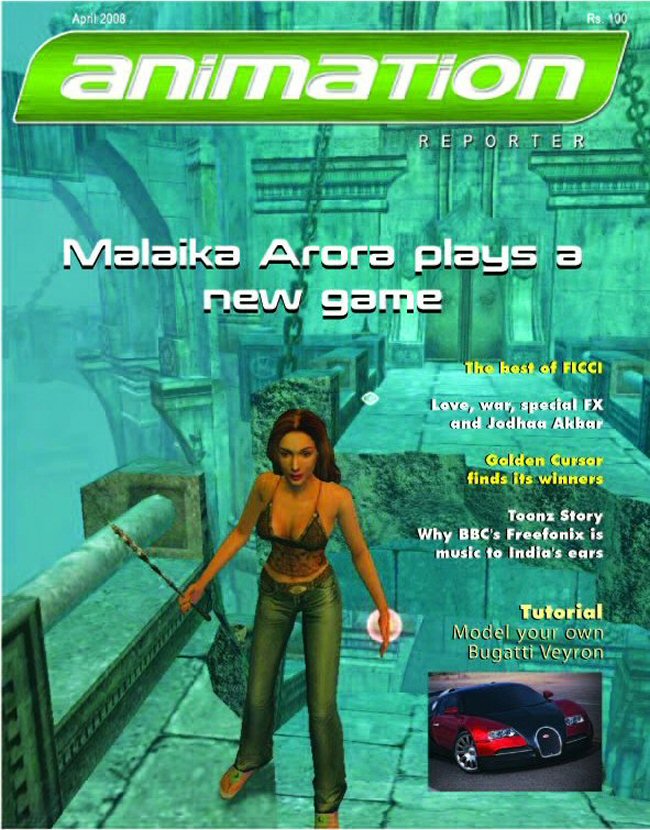 ANIMATION REPORTER magazine side cover  April 2008