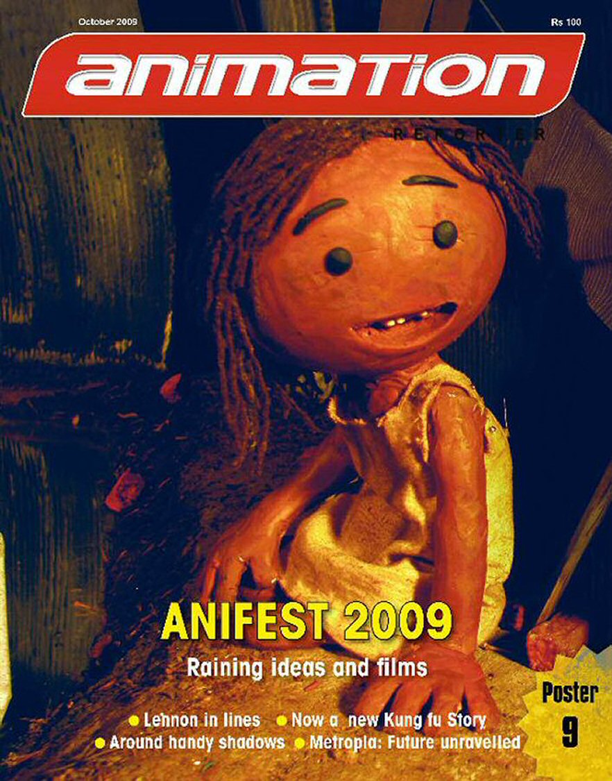 ANIMATION REPORTER magazine side cover  October 2009