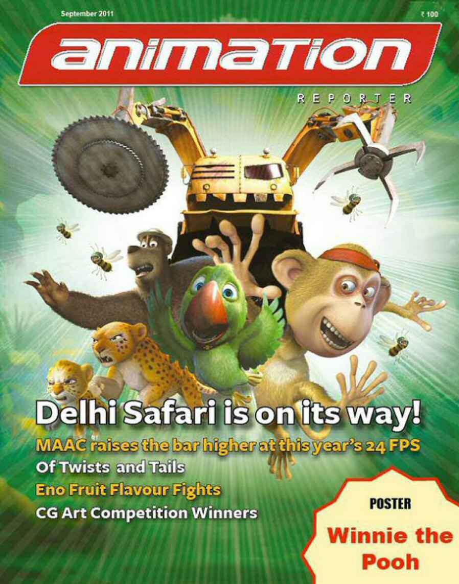 ANIMATION REPORTER magazine side cover  September 2011