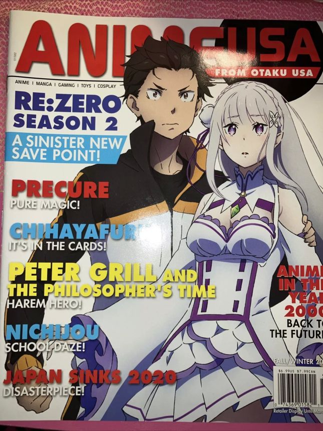 ANIME USA magazine side cover Fall 2020