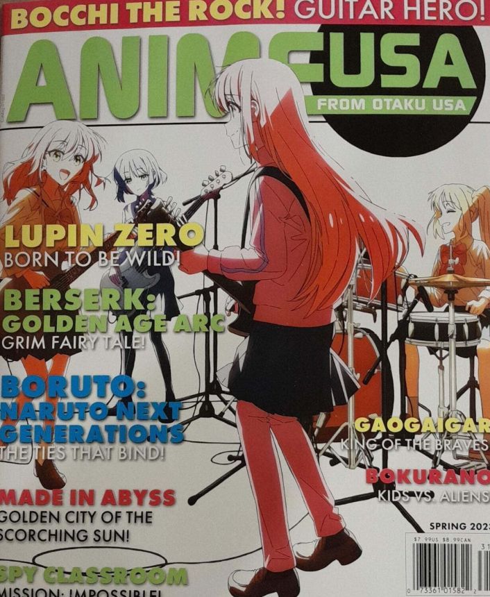 ANIME USA magazine side cover Spring 2023