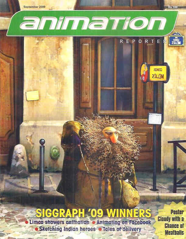 ANIMATION REPORTER magazine side cover September 2009