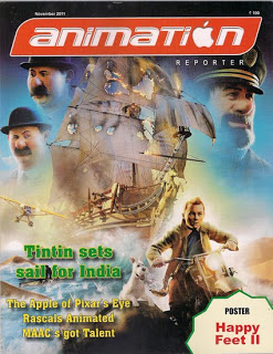 ANIMATION REPORTER magazine side cover November 2011