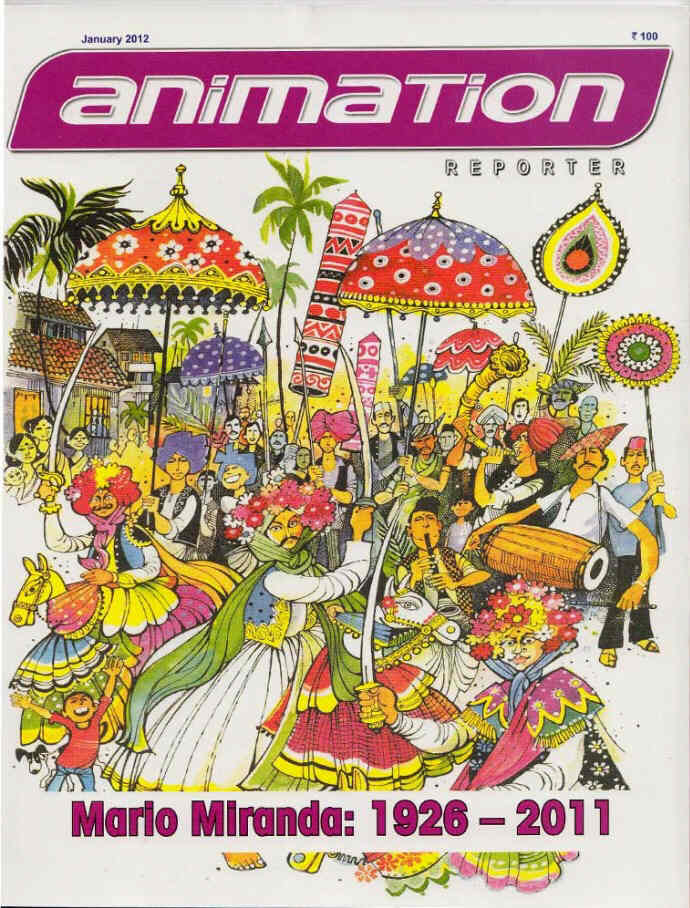 ANIMATION REPORTER magazine side cover January 2012