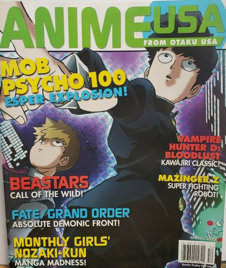 ANIME USA magazine side cover Spring 2020