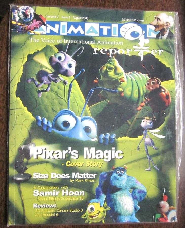 ANIMATION REPORTER (USA) magazine side cover  August 2003