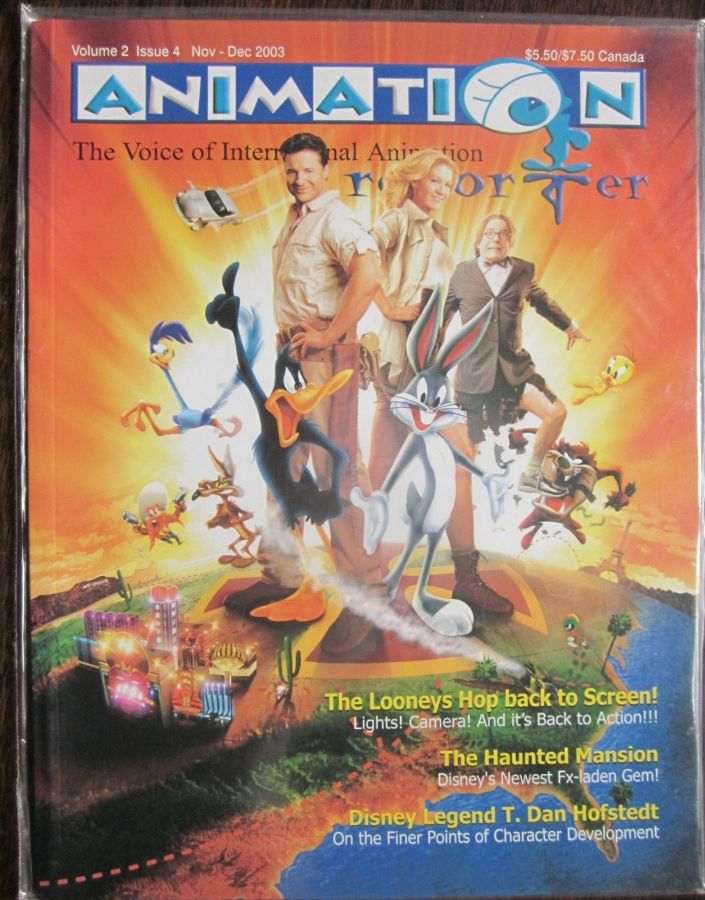 ANIMATION REPORTER (USA) magazine side cover  November/December 2003