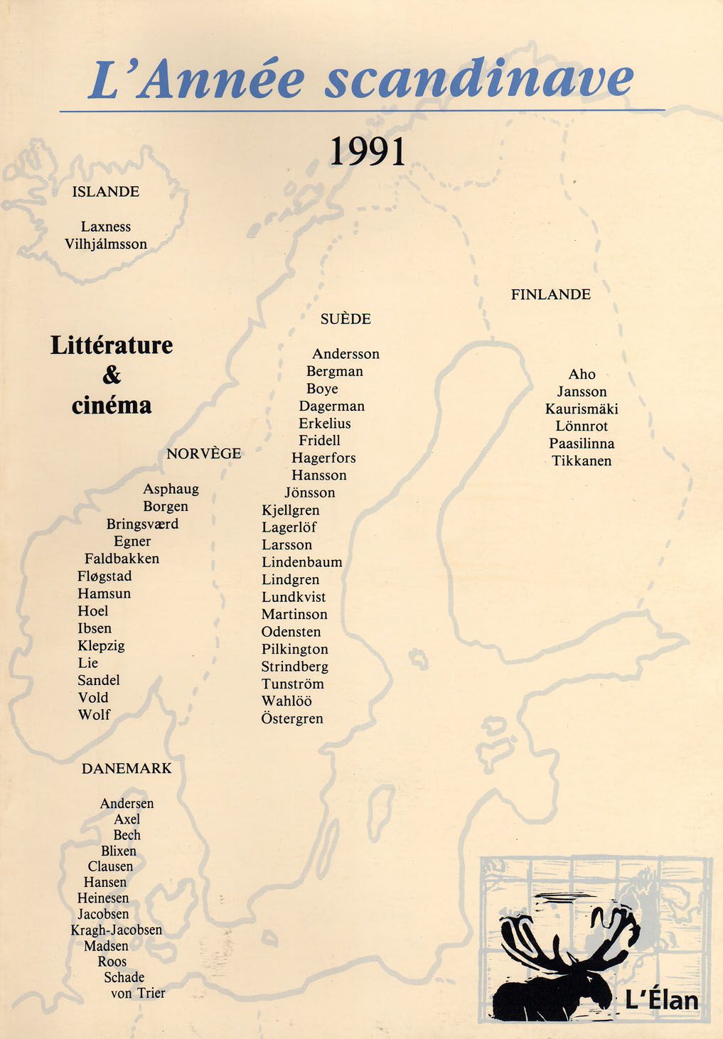 ANNEE SCANDINAVE | L magazine side cover  1991