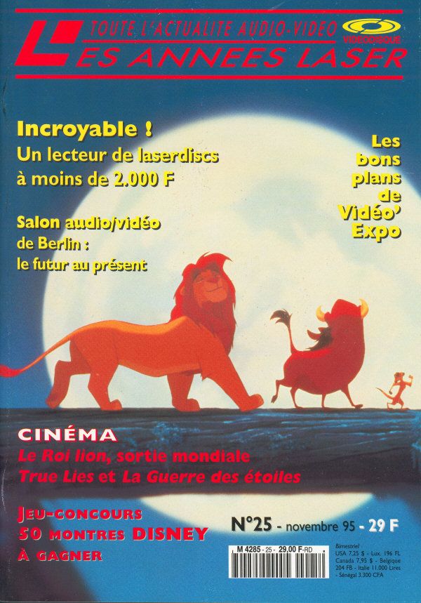 ANNEES LASER | LES magazine side cover Issue 25 November 1995