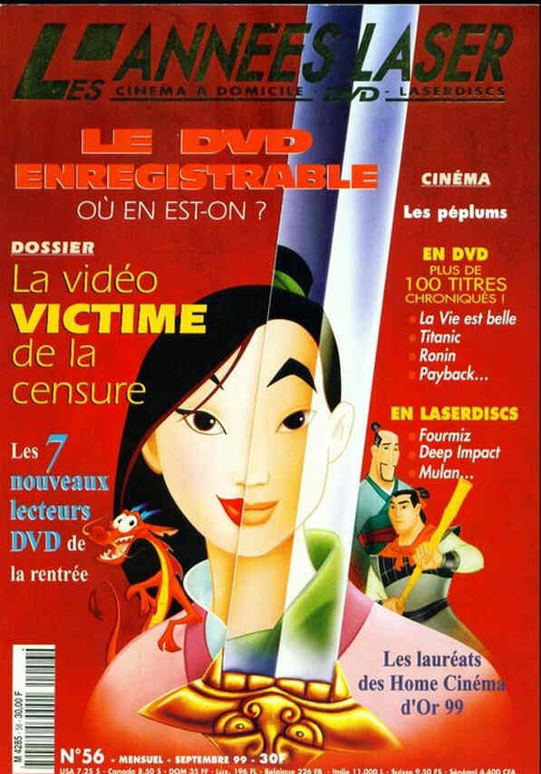 ANNEES LASER | LES magazine side cover Issue 56 September 1999