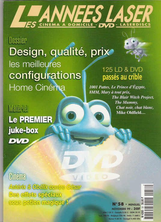 ANNEES LASER | LES magazine side cover Issue 58 November 1999