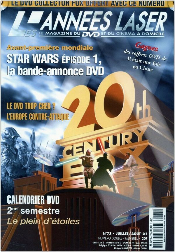 ANNEES LASER | LES magazine side cover Issue 73 July/August 2001