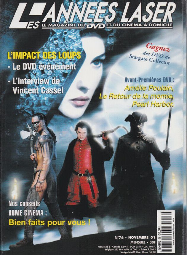 ANNEES LASER | LES magazine side cover Issue 76 November 2001