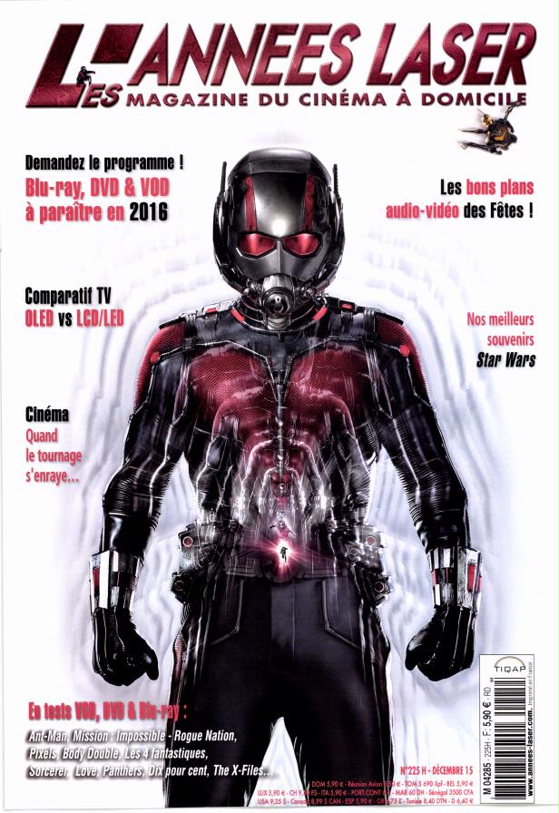 ANNEES LASER | LES magazine side cover Issue 225 December 2015