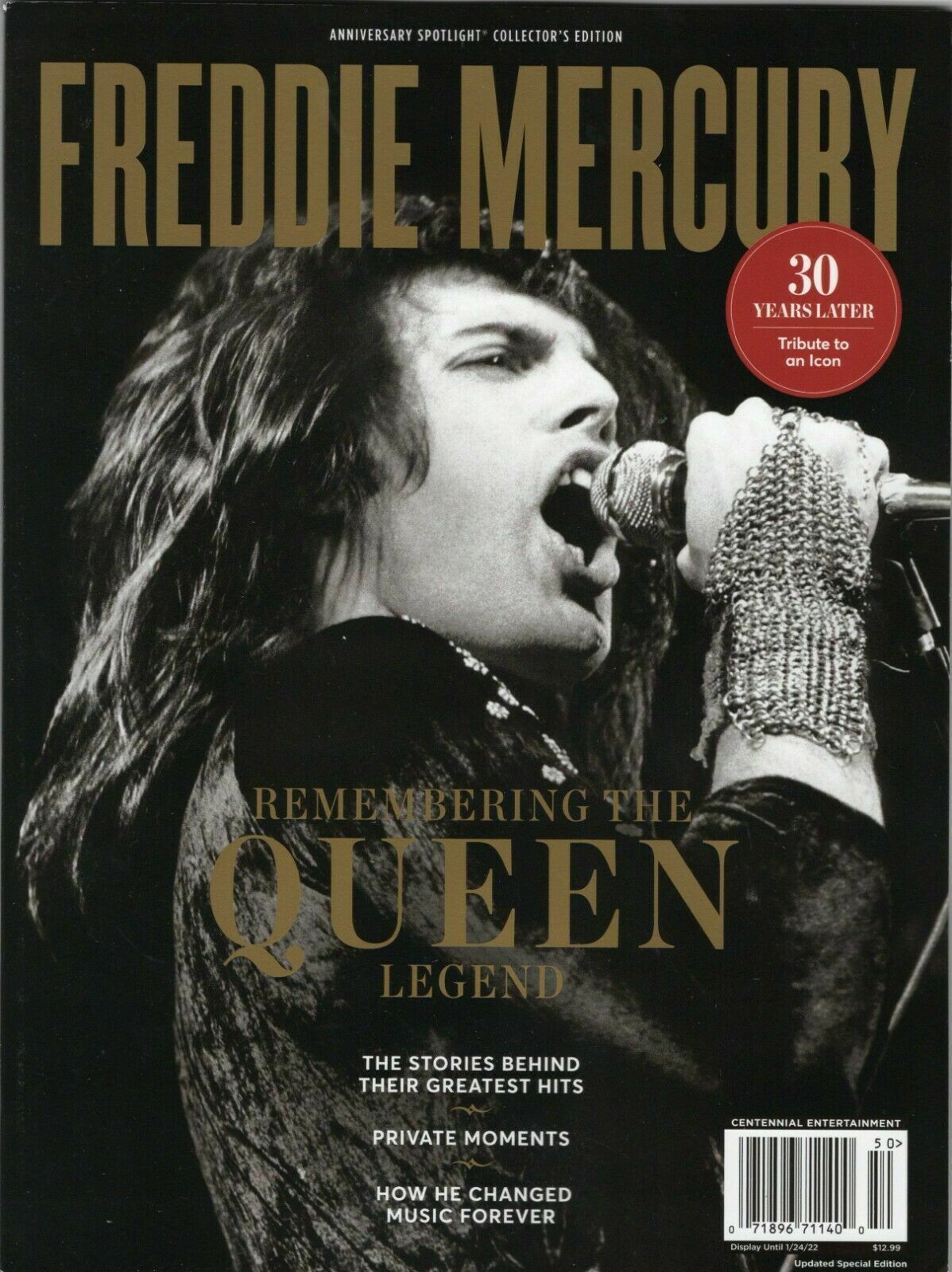 CENTENNIAL ENTERTAINMENT ANNIVERSARY SPOTLIGHT magazine side cover  December 2021/ January 2022 