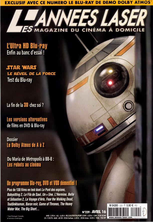 ANNEES LASER | LES magazine side cover Issue 229 April 2016