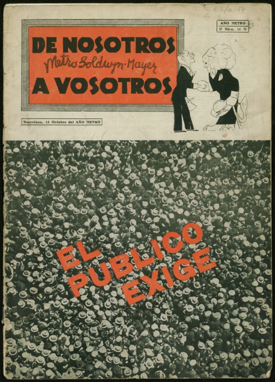 ANO METRO magazine side cover Issue 11 15 October 1932