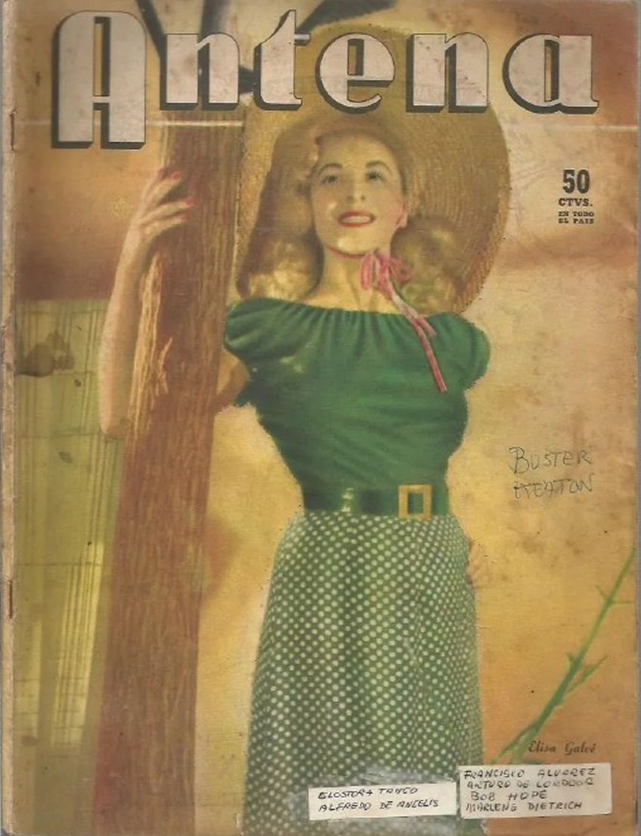ANTENA magazine side cover Issue 1019   1950