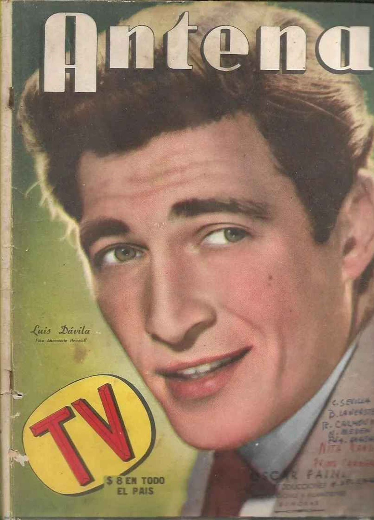 ANTENA magazine side cover Issue 1555  February 1961