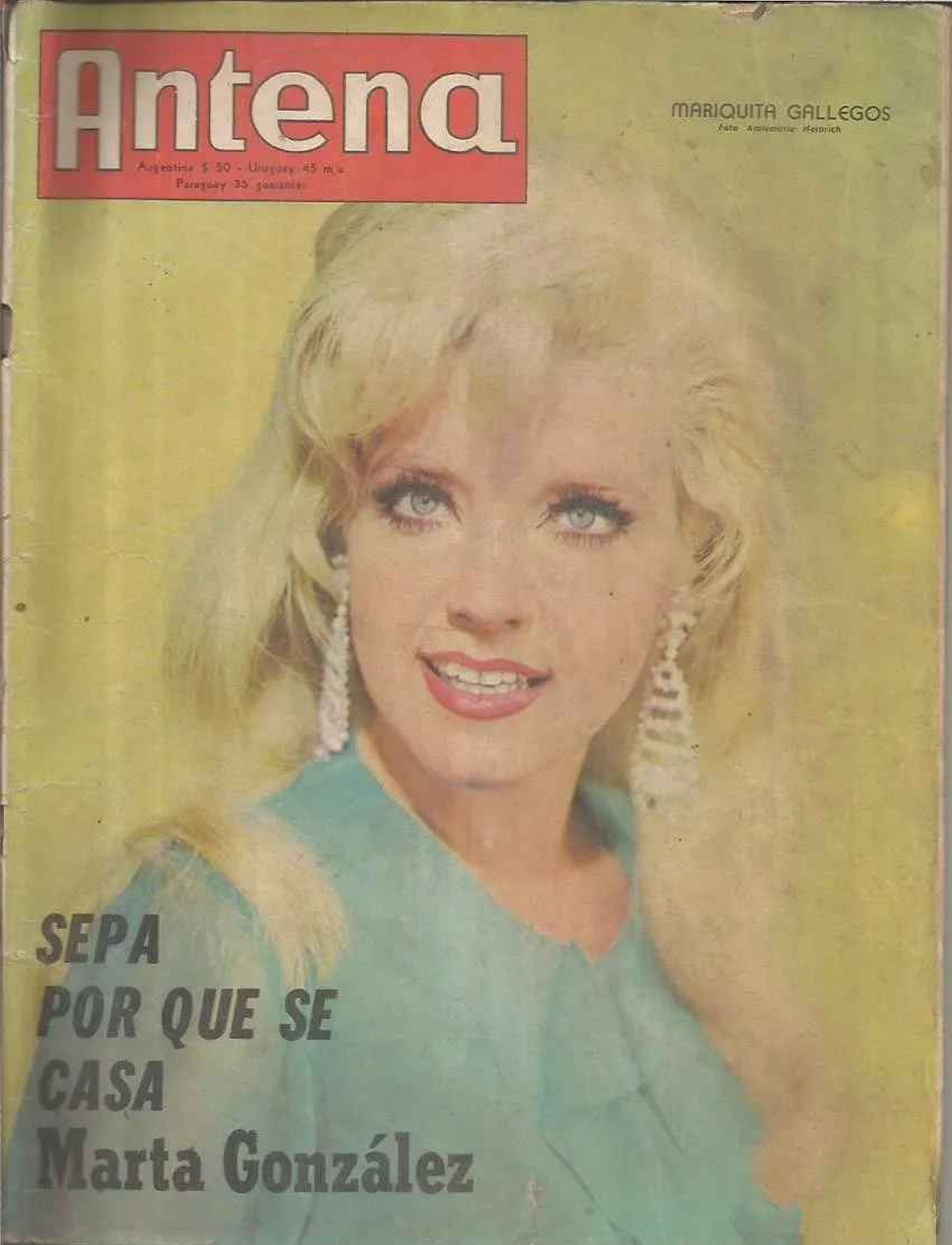 ANTENA magazine side cover Issue 1935   1968