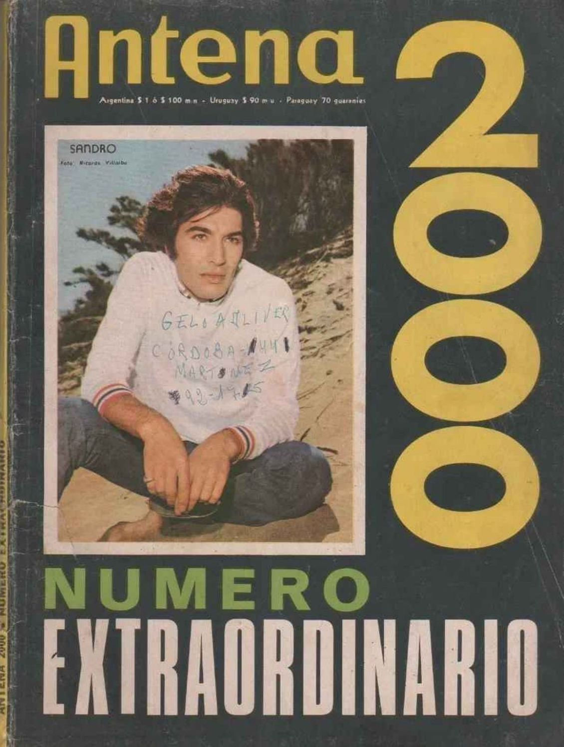 ANTENA magazine side cover Issue 2000   1970