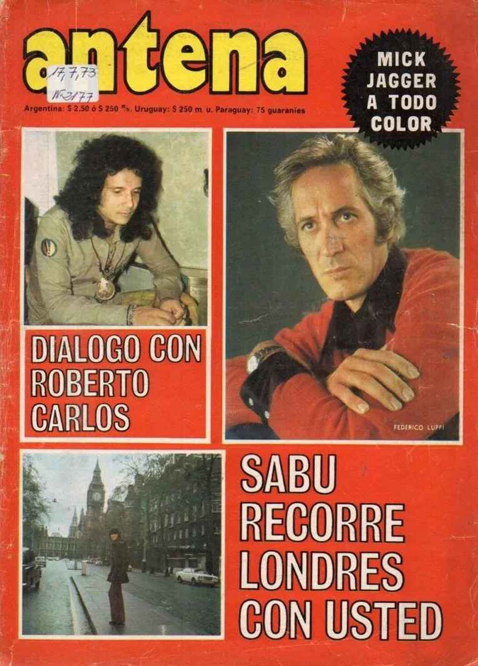 ANTENA magazine side cover Issue 2177 17 July 1973