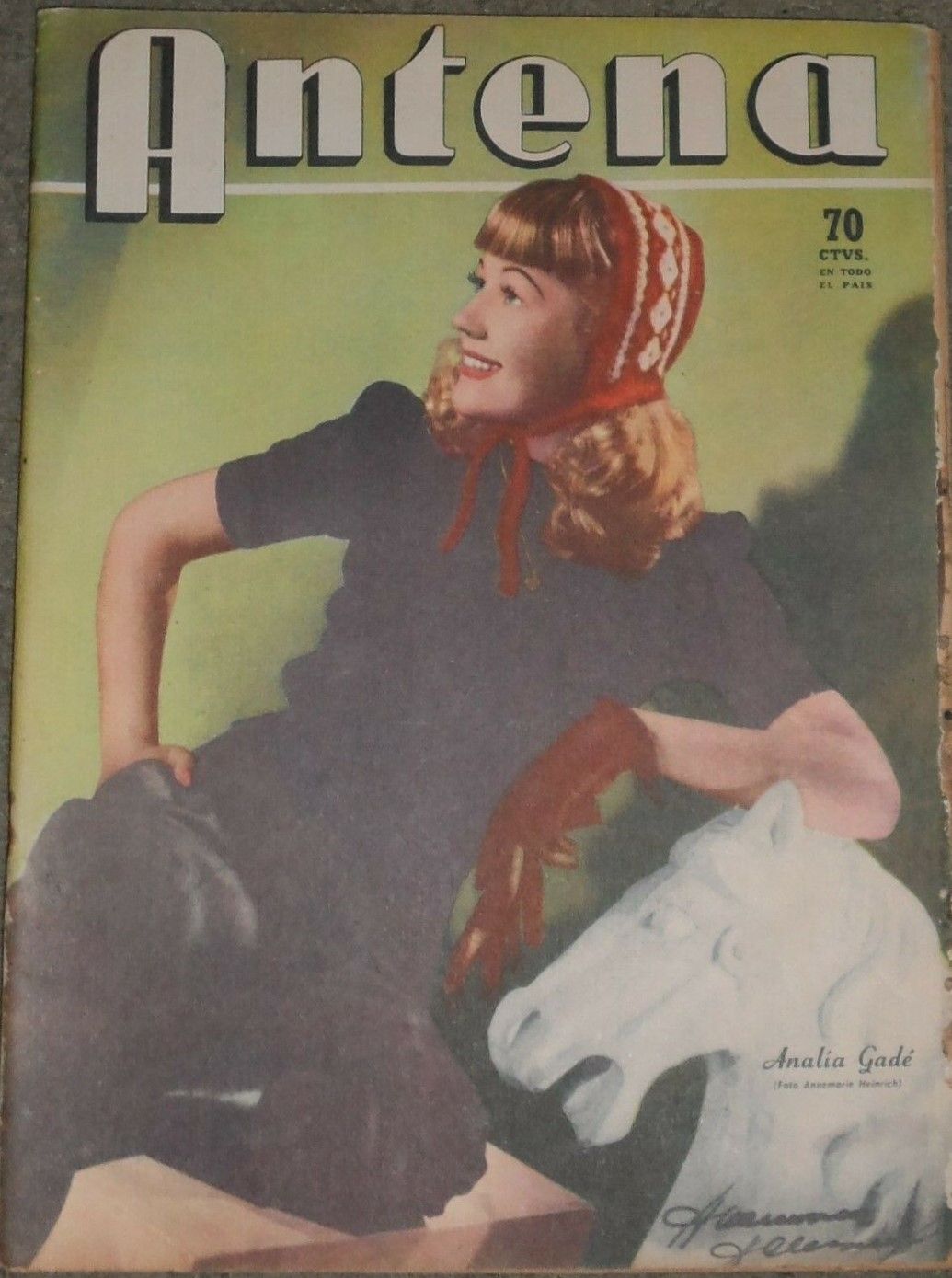 ANTENA magazine side cover Issue 1052 22 May 1951