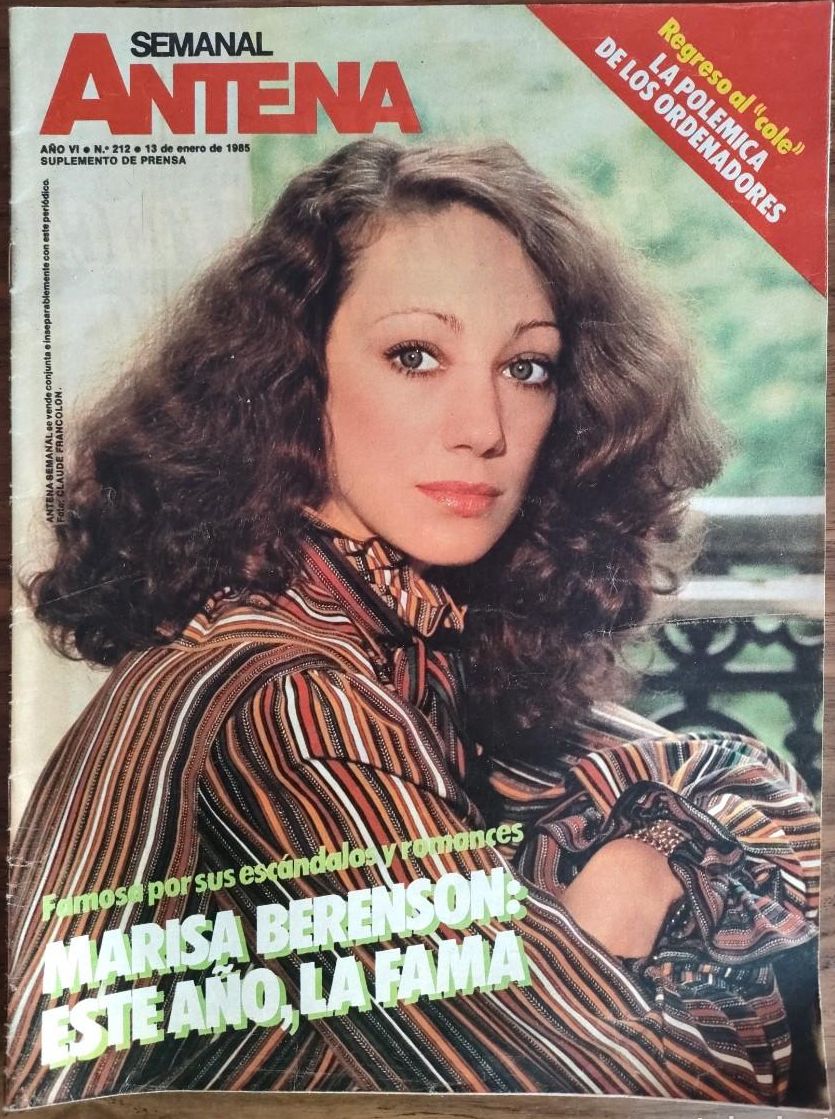 ANTENA SEMANAL magazine side cover Issue 212 13 January 1985