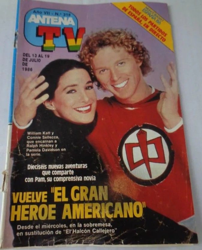 ANTENA SEMANAL magazine side cover Issue 318 13 July 1986
